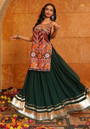 Picture of Exquisite Crepe & Georgette Black Lehenga Choli