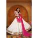 Picture of Pretty Crepe & Georgette Azure Lehenga Choli