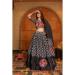 Picture of Beautiful Crepe & Georgette Black Lehenga Choli
