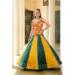 Picture of Crepe & Georgette Forest Green Lehenga Choli