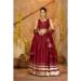 Picture of Splendid Crepe & Georgette Maroon Lehenga Choli