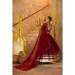 Picture of Splendid Crepe & Georgette Maroon Lehenga Choli