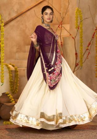 Picture of Crepe & Georgette Papaya Whip Lehenga Choli