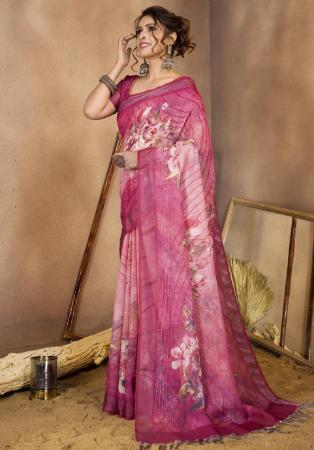 Picture of Resplendent Linen Light Pink Saree