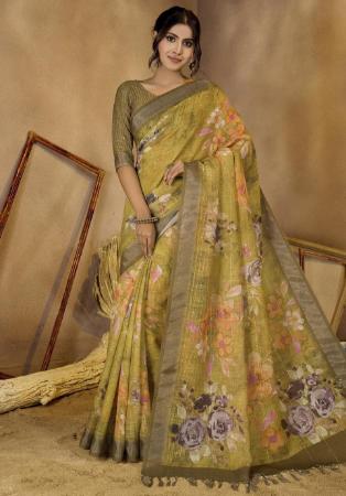 Picture of Delightful Linen Peru Saree