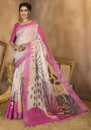 Picture of Ideal Linen Rosy Brown Saree