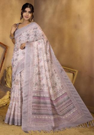 Picture of Radiant Linen Silver Saree