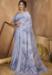 Picture of Stunning Linen Light Slate Grey Saree