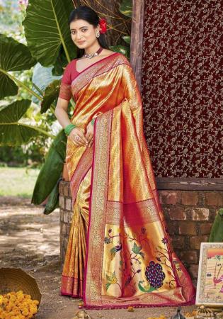 Picture of Resplendent Silk Khaki Saree