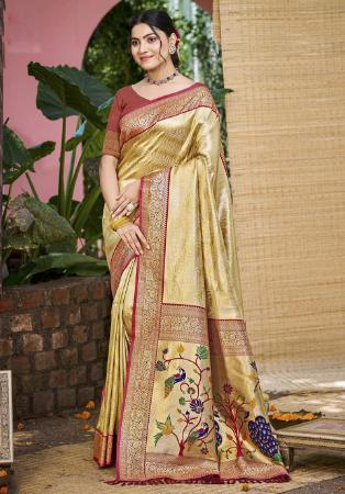 Picture of Stunning Silk Tan Saree