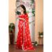 Picture of Pretty Cotton & Linen Crimson Saree