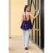Picture of Cotton & Crepe & Georgette Purple Kurtis And Tunic