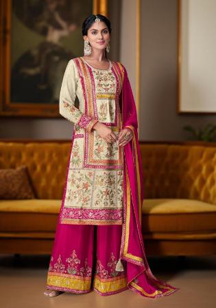 Picture of Well Formed Chiffon Azure Readymade Salwar Kameez