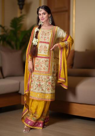 Picture of Charming Chiffon Azure Readymade Salwar Kameez