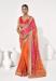 Picture of Magnificent Georgette Orange Red Saree