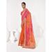Picture of Magnificent Georgette Orange Red Saree