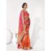 Picture of Magnificent Georgette Orange Red Saree