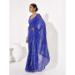 Picture of Magnificent Georgette Midnight Blue Saree