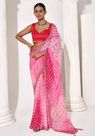 Picture of Taking Georgette Deep Pink Saree