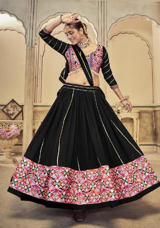 Picture of Superb Georgette Black Lehenga Choli