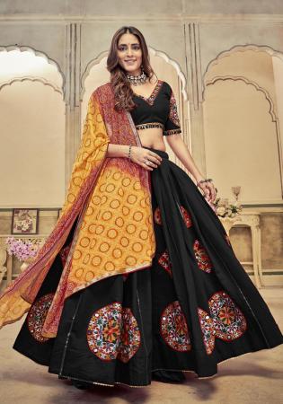 Picture of Fascinating Georgette Black Lehenga Choli