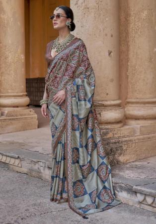 Picture of Delightful Silk Thistle Saree