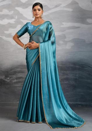 Picture of Ravishing Chiffon Dark Green Saree