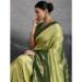 Picture of Elegant Silk Dark Olive Green Saree