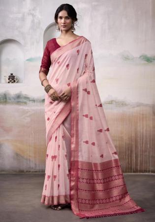 Picture of Graceful Cotton Rosy Brown Saree