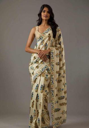 Picture of Pleasing Chiffon Tan Saree