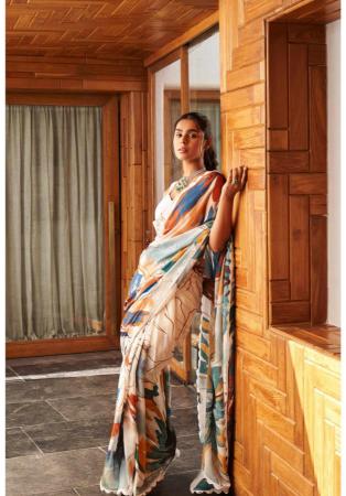 Picture of Admirable Chiffon Antique White Saree