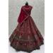 Picture of Appealing Chiffon Maroon Lehenga Choli