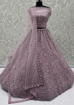 Picture of Ideal Net Dim Gray Lehenga Choli