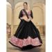 Picture of Cotton & Georgette & Silk Black Lehenga Choli