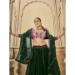 Picture of Cotton & Georgette & Silk Dark Green Lehenga Choli