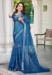 Picture of Radiant Cotton & Linen Dark Slate Blue Saree