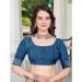Picture of Radiant Cotton & Linen Dark Slate Blue Saree