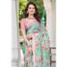 Picture of Comely Cotton & Linen Sea Green Saree