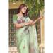 Picture of Beautiful Cotton & Linen Dark Sea Green Saree