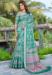 Picture of Beautiful Cotton & Linen Dark Sea Green Saree