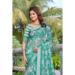 Picture of Beautiful Cotton & Linen Dark Sea Green Saree