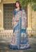 Picture of Well Formed Cotton & Linen Dark Slate Blue Saree