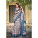 Picture of Well Formed Cotton & Linen Dark Slate Blue Saree