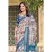 Picture of Well Formed Cotton & Linen Dark Slate Blue Saree