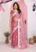 Picture of Superb Chiffon & Silk Pale Violet Red Saree