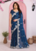 Picture of Beautiful Chiffon & Silk Midnight Blue Saree