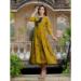 Picture of Ravishing Rayon Dark Golden Rod Readymade Gown