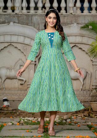 Picture of Ideal Rayon Light Steel Blue Readymade Gown