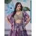 Picture of Beautiful Chiffon & Silk Violet Lehenga Choli
