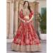Picture of Good Looking Chiffon & Silk Fire Brick Lehenga Choli